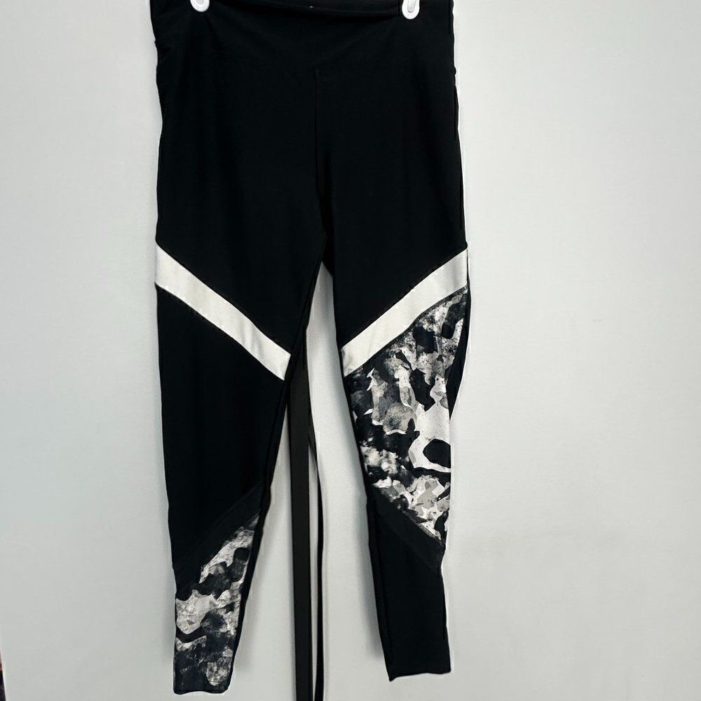 Euc Marika Leggings, Black And White, Size L